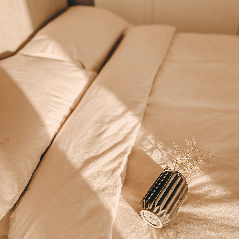Ensembles de literie teints en microfibre 100 % polyester