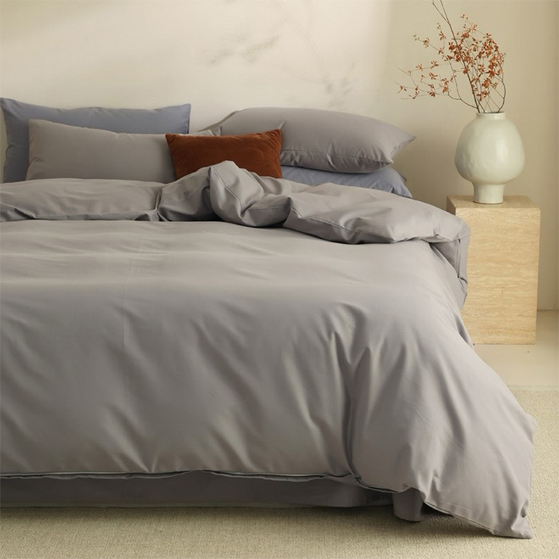 Ensembles de literie teints en microfibre 100 % polyester
