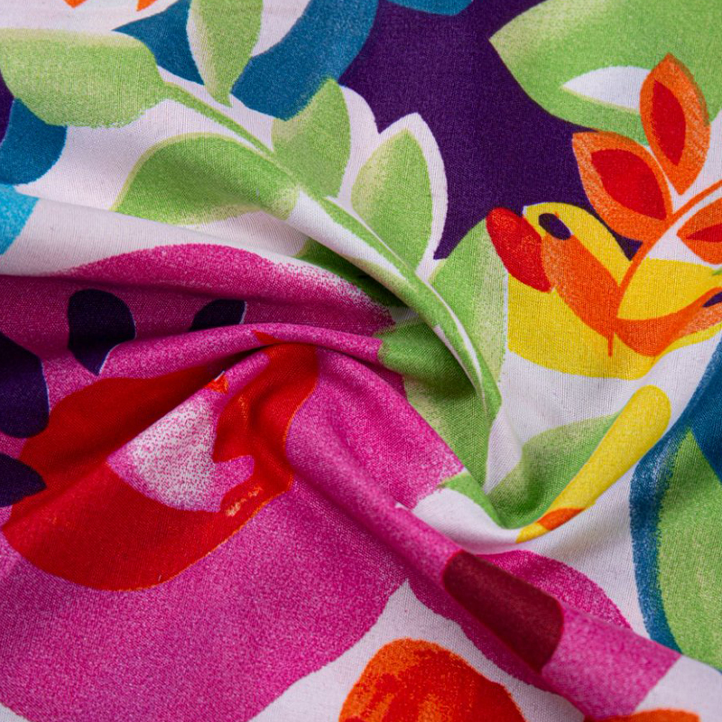 Tissu brossé à impression pigmentaire en polyester lisse