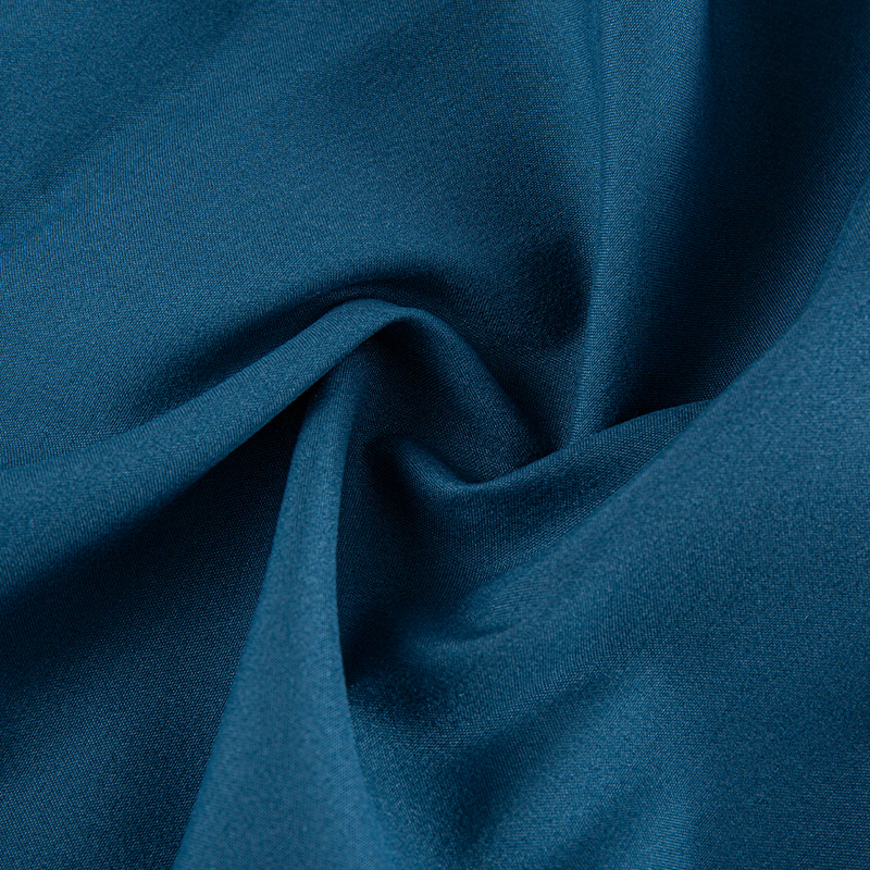 Tissu teint en microfibre de polyester à élasticité sarcelle profonde