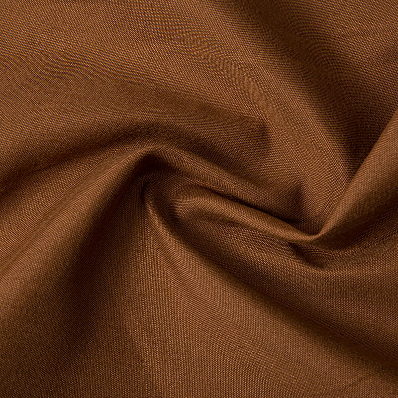 Tissu textile de maison teint en polyester marron chaud