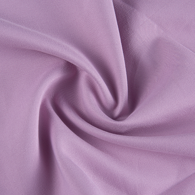 Tissu croustillant teint en polyester violet clair